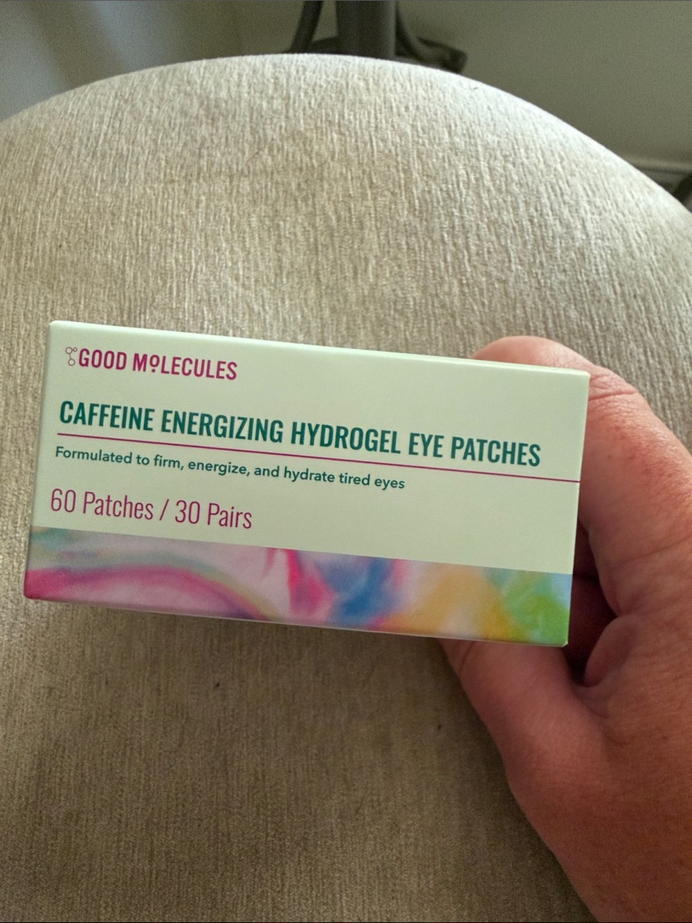 Good Molecules Caffeine Energizing Hydrogel Eye Patches — White